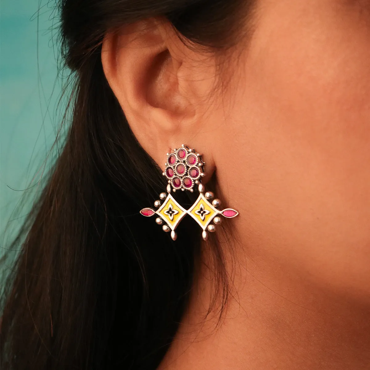 Prakriti Silver Earrings by MOHA