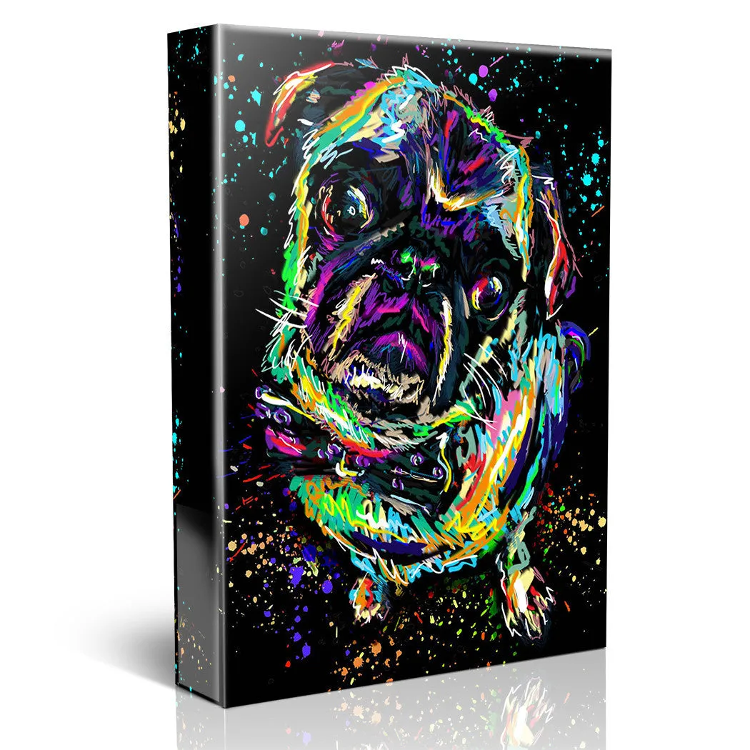 Pug Art, Dog Painting, Pet Art