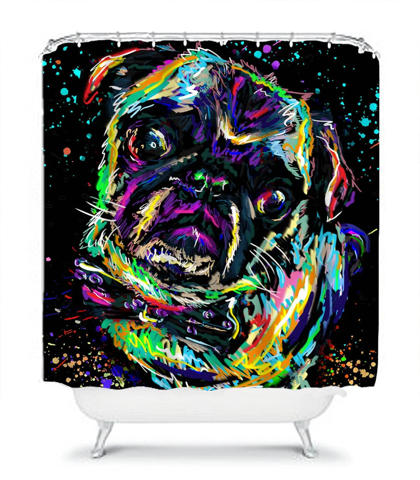 Pug Art, Dog Painting, Pet Art