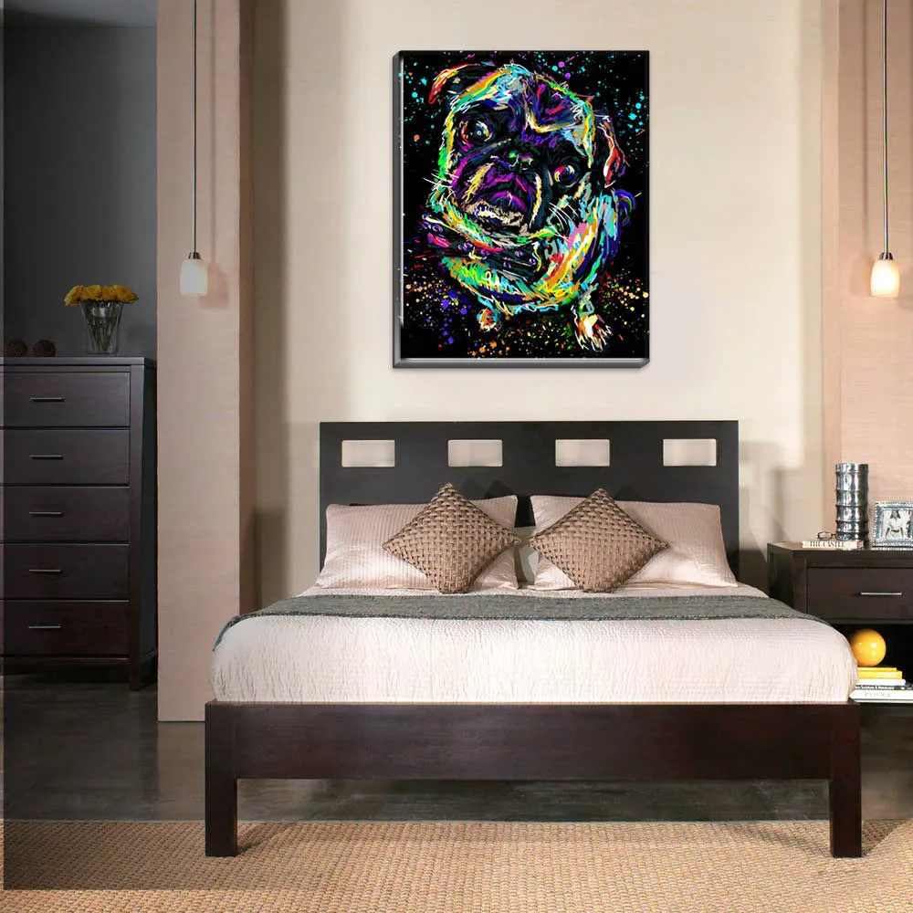 Pug Art, Dog Painting, Pet Art