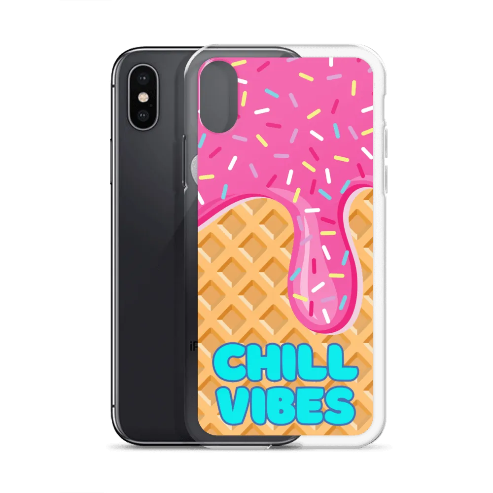 "Chill Vibes" Waffle Cone Phone Case (iPhone 7/7 Plus/8/8 Plus/X/XS/XS Max/XR/11/11 Pro/11 Pro Max/SE/12 mini/12/12 Pro/12 Pro Max/13 mini/13/13 Pro/13 Pro Max/14/14 Plus/14 Pro/14 Pro Max)