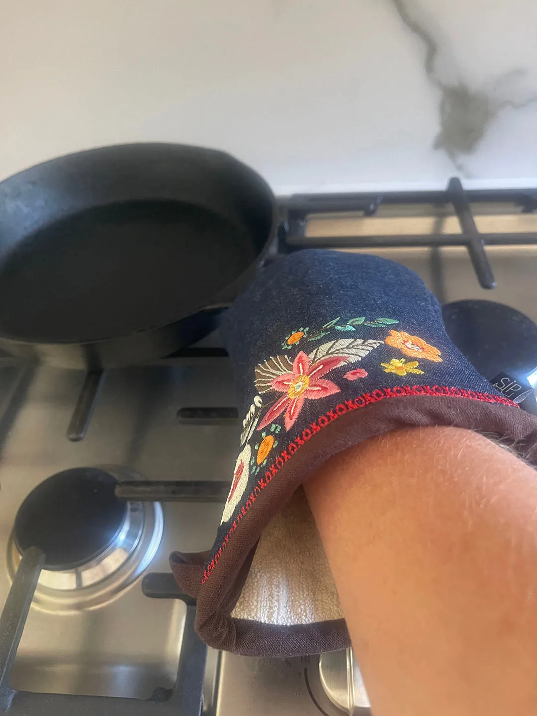 "Solstice" Denim Oven Mitt