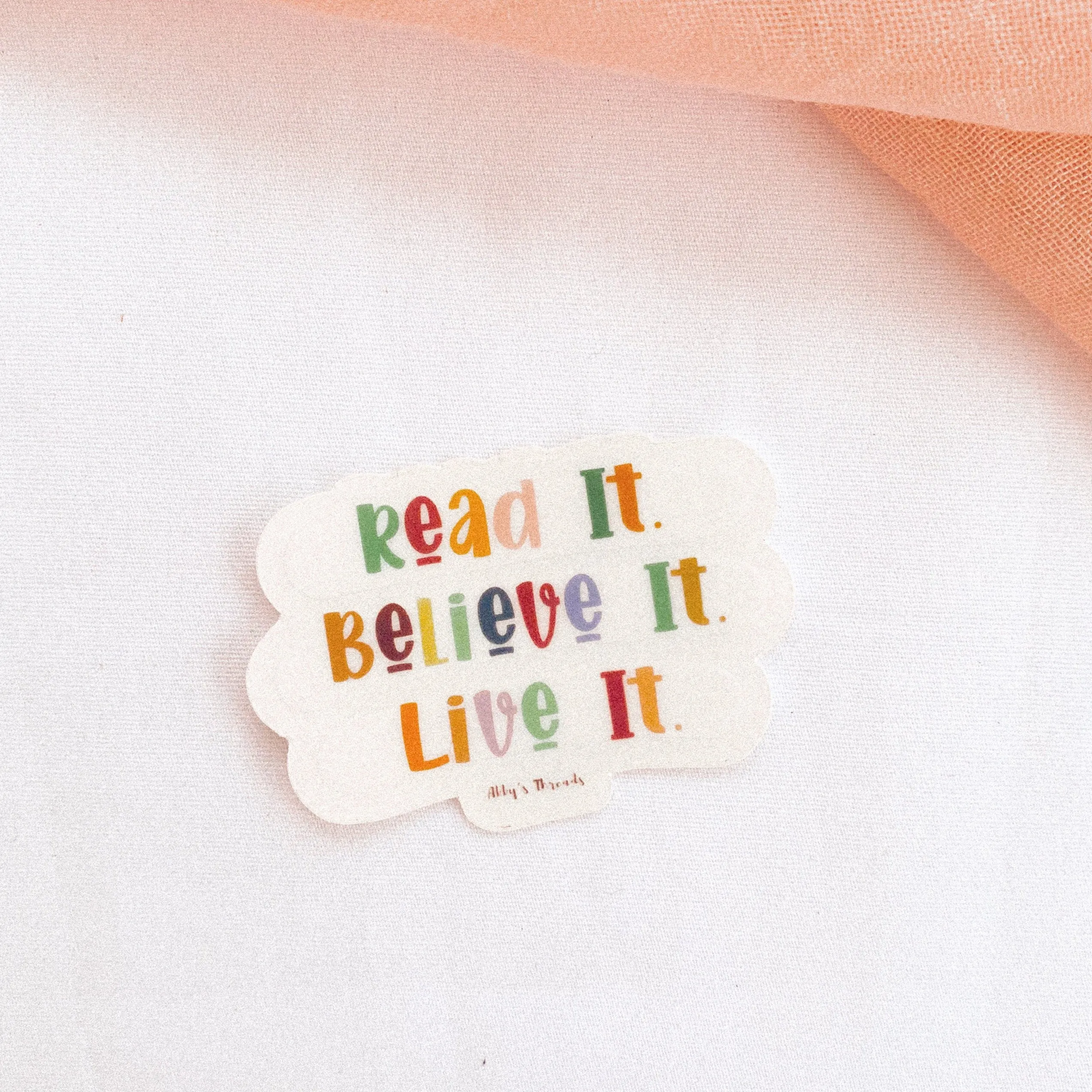 Read it colorful transparent sticker