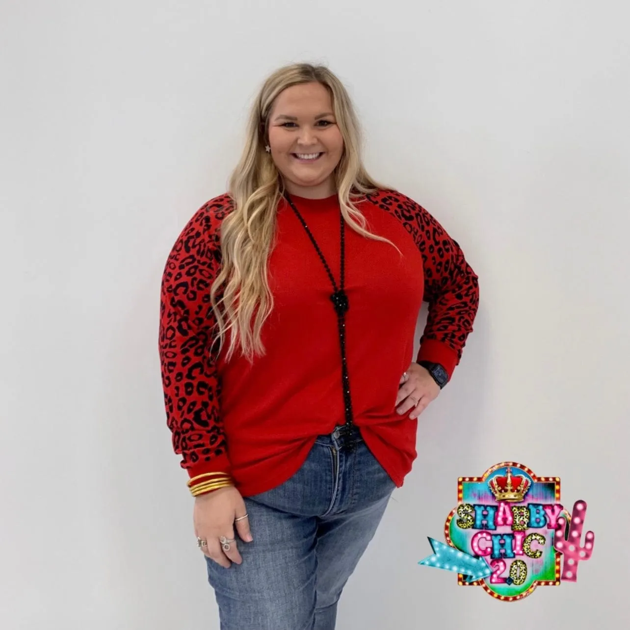 Red Leopard Sweater