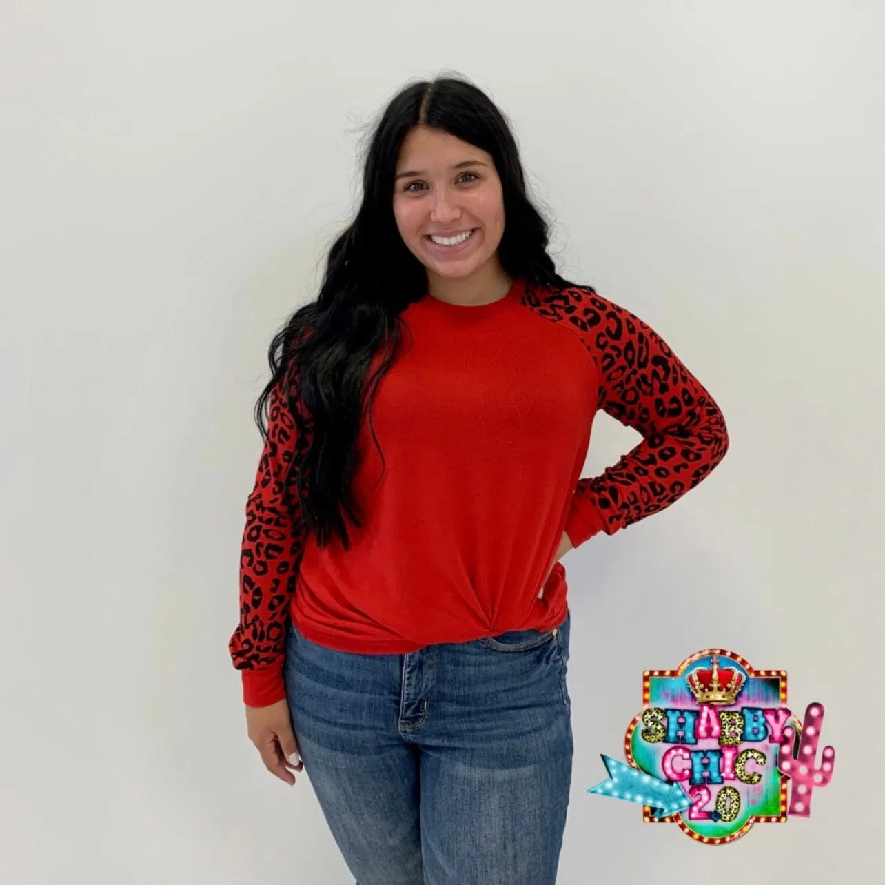 Red Leopard Sweater