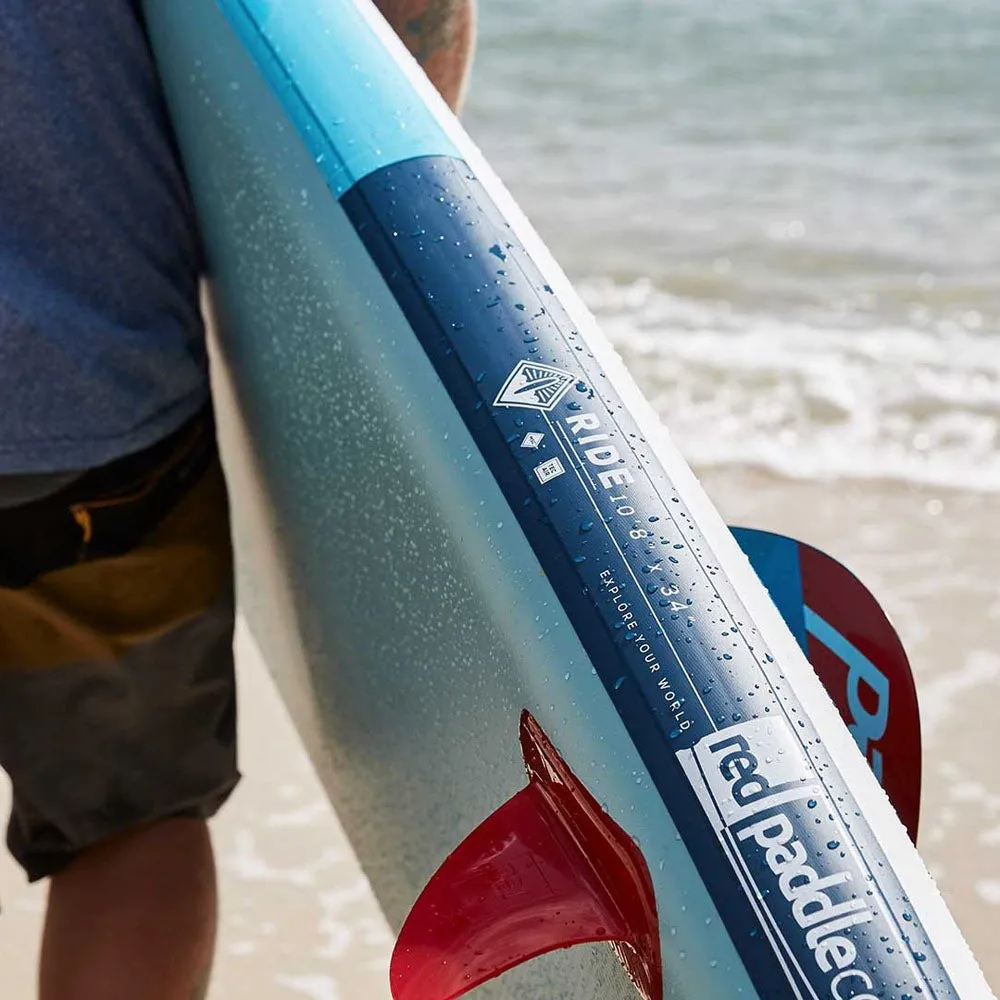 Red Paddle Ride 10'8 Inflatable Paddle Board with Alloy Paddle Package - 2020
