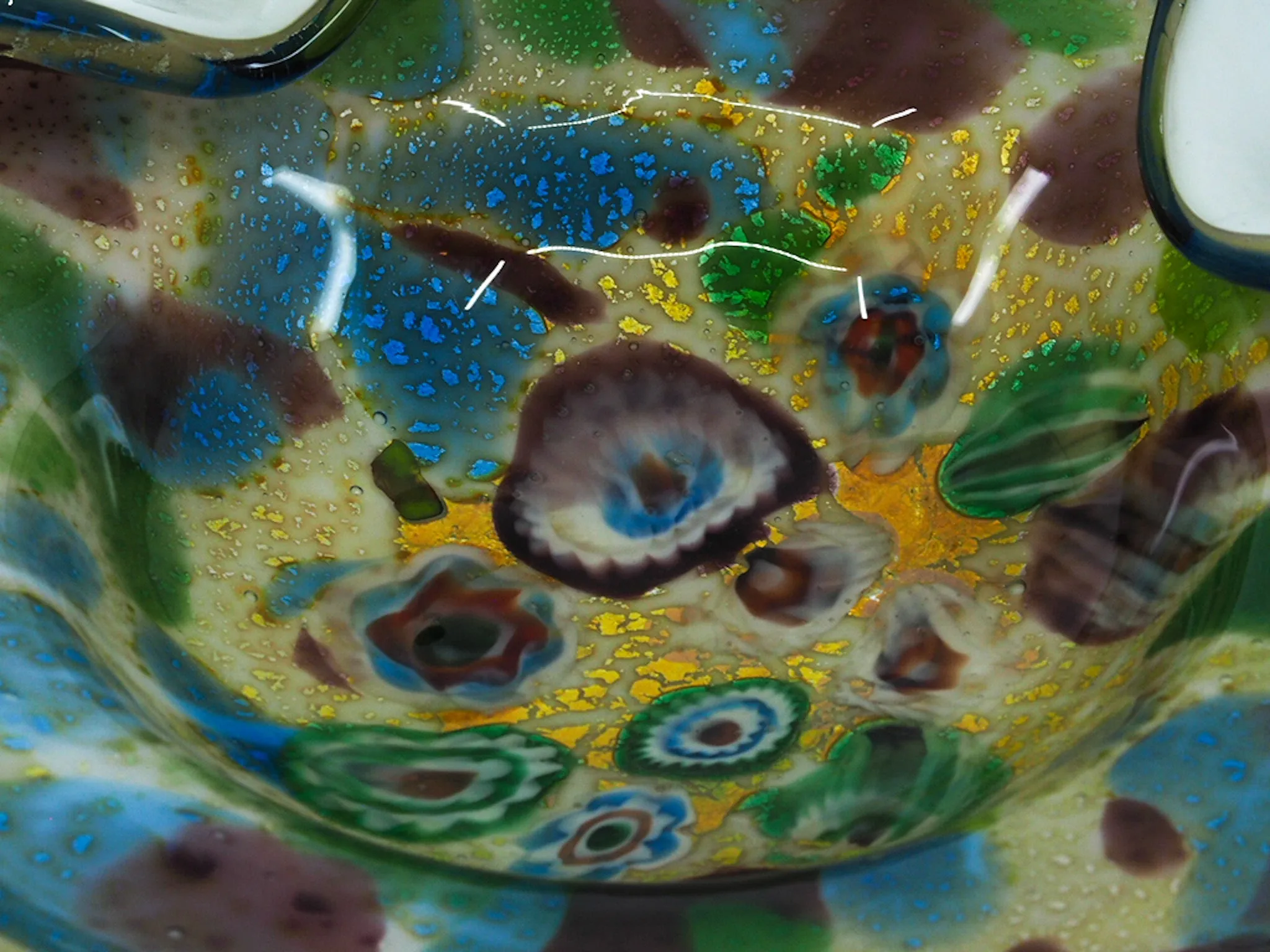 Richly Colored Confetti Murano Dish