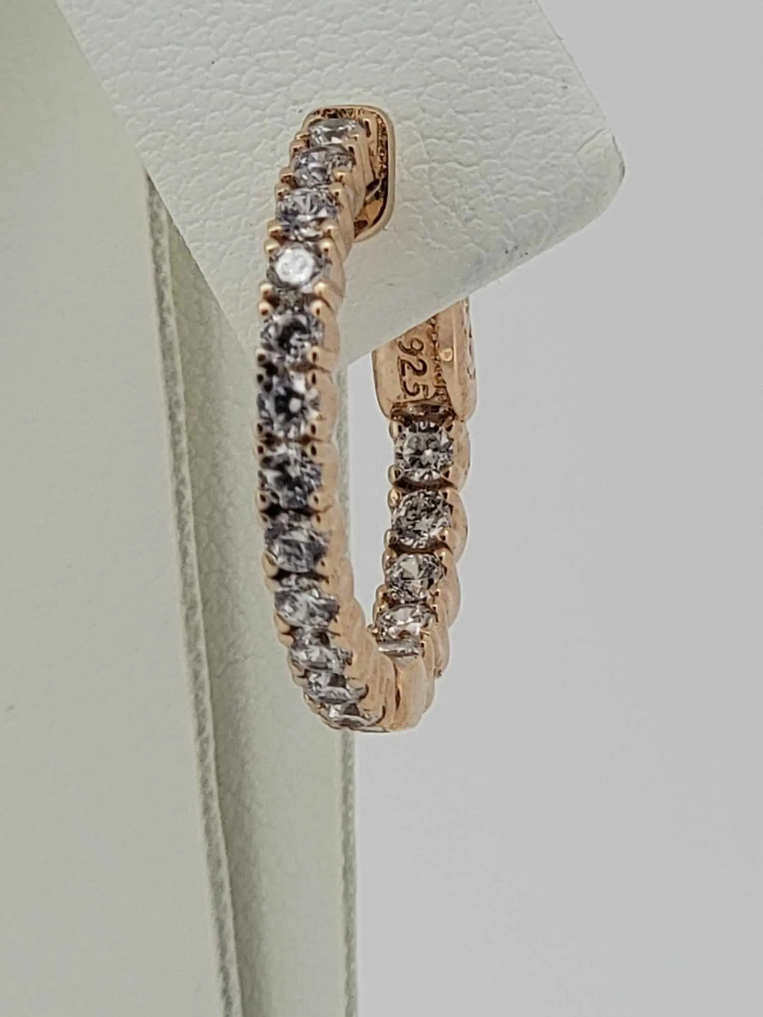 Rose Over Sterling In and Out Hoop Earrings From Shimmer