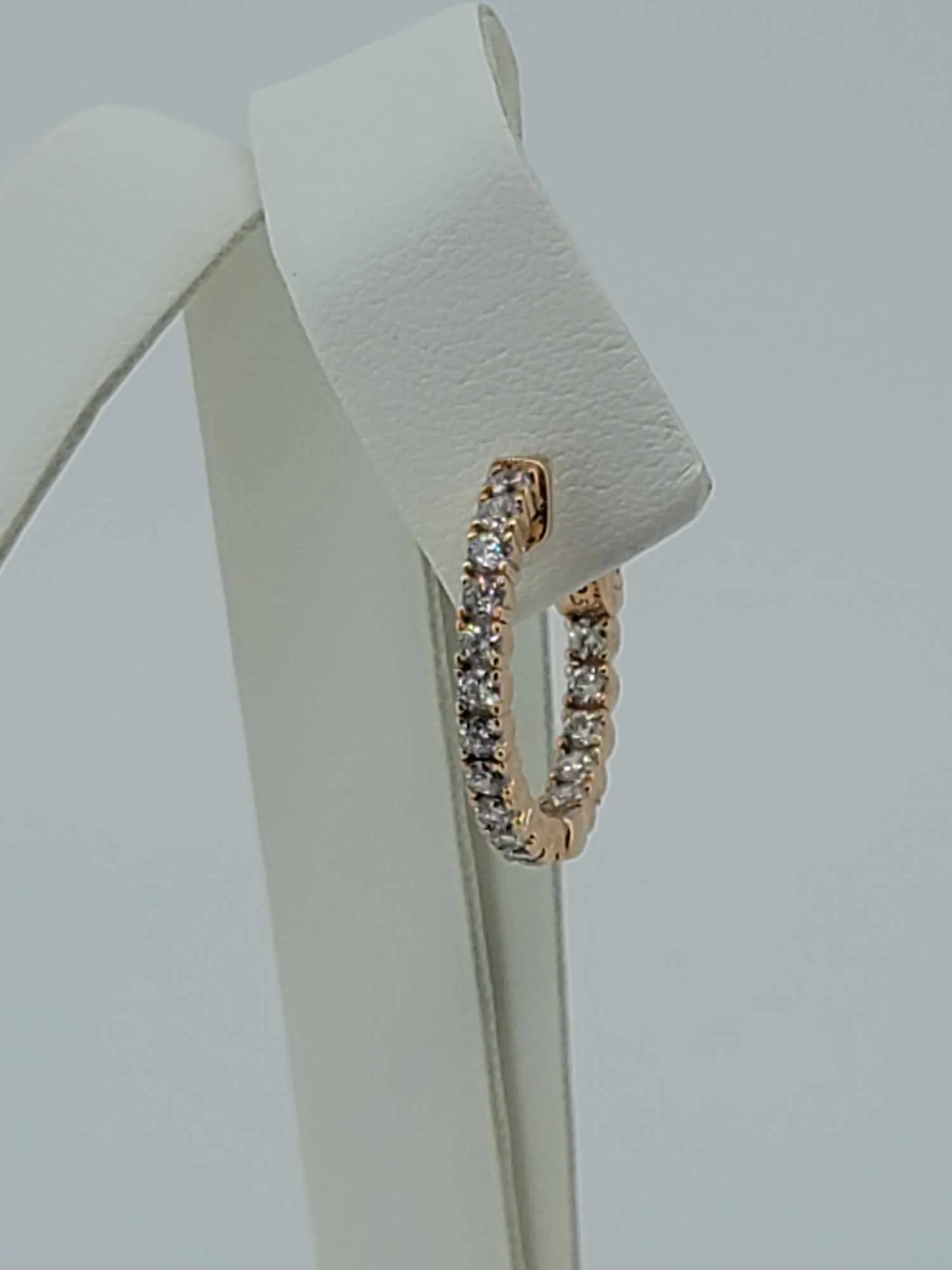 Rose Over Sterling In and Out Hoop Earrings From Shimmer
