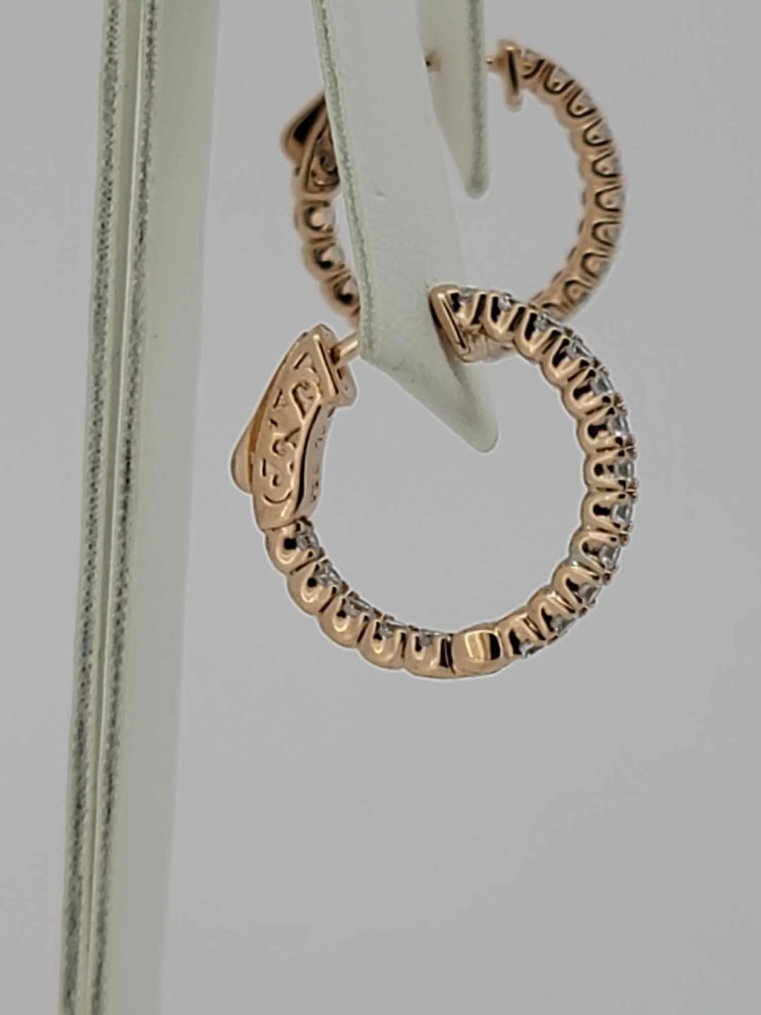 Rose Over Sterling In and Out Hoop Earrings From Shimmer