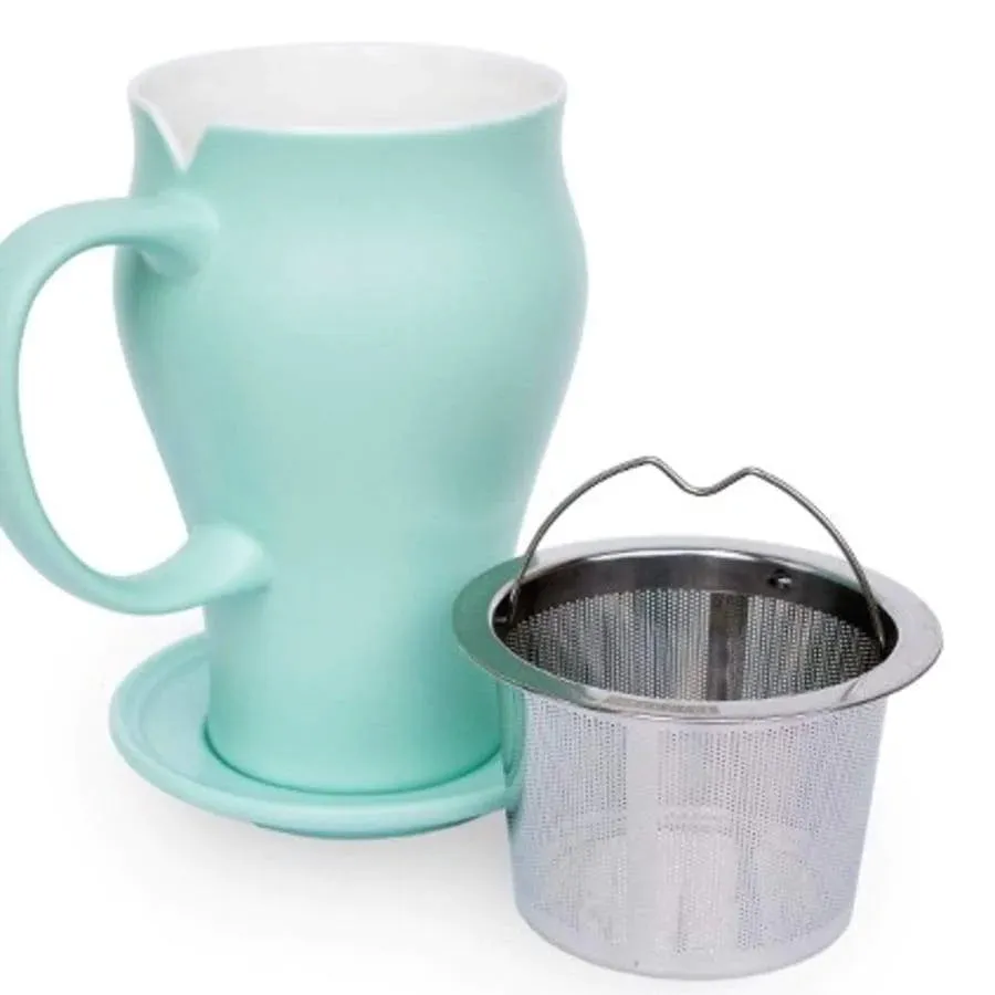Satin Tea Mug, Filter and Saucer