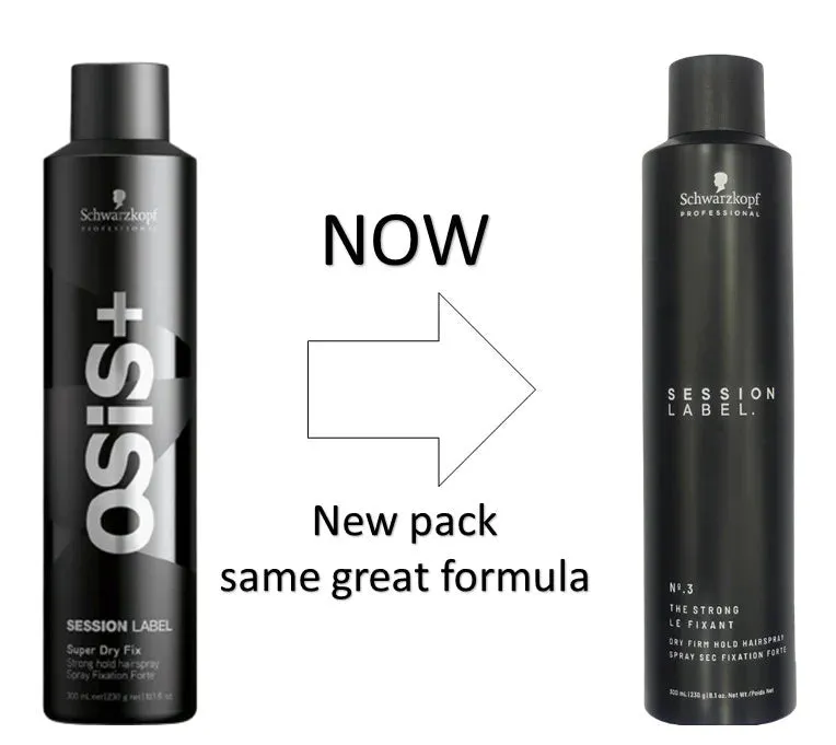 Schwarzkopf Professional Osis   Session Label Strong Hold Hair Super Dry Fix Spray (300ml)