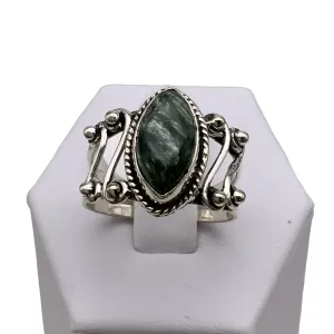 Seraphinite Solid 925 Sterling Silver Ring