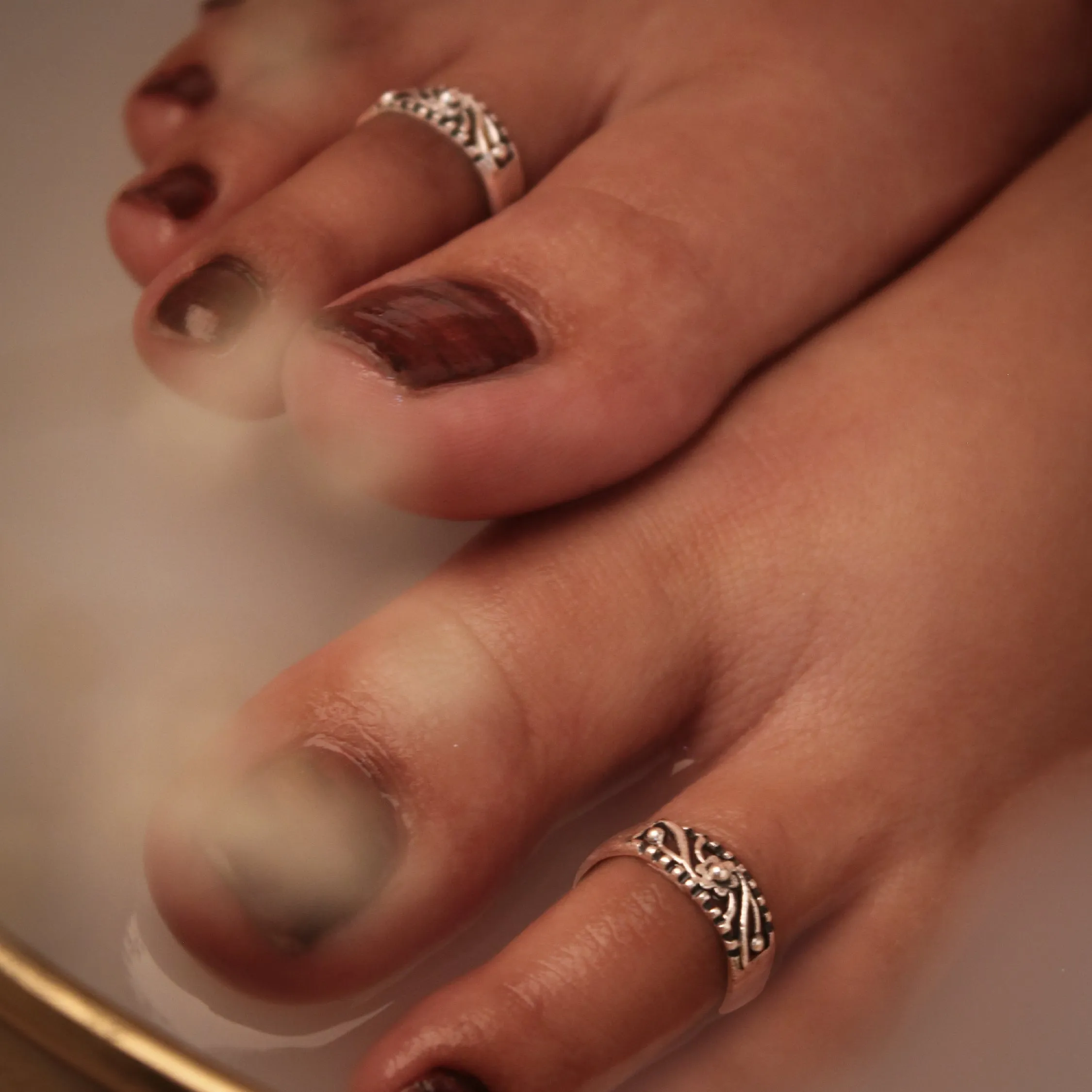 Shakha silver toe ring by Moha