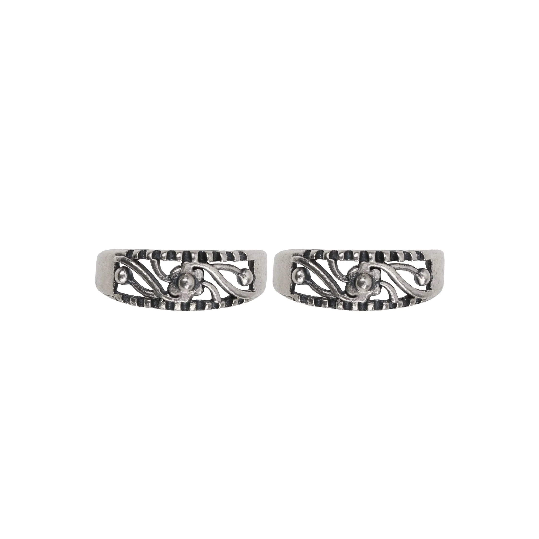 Shakha silver toe ring by Moha