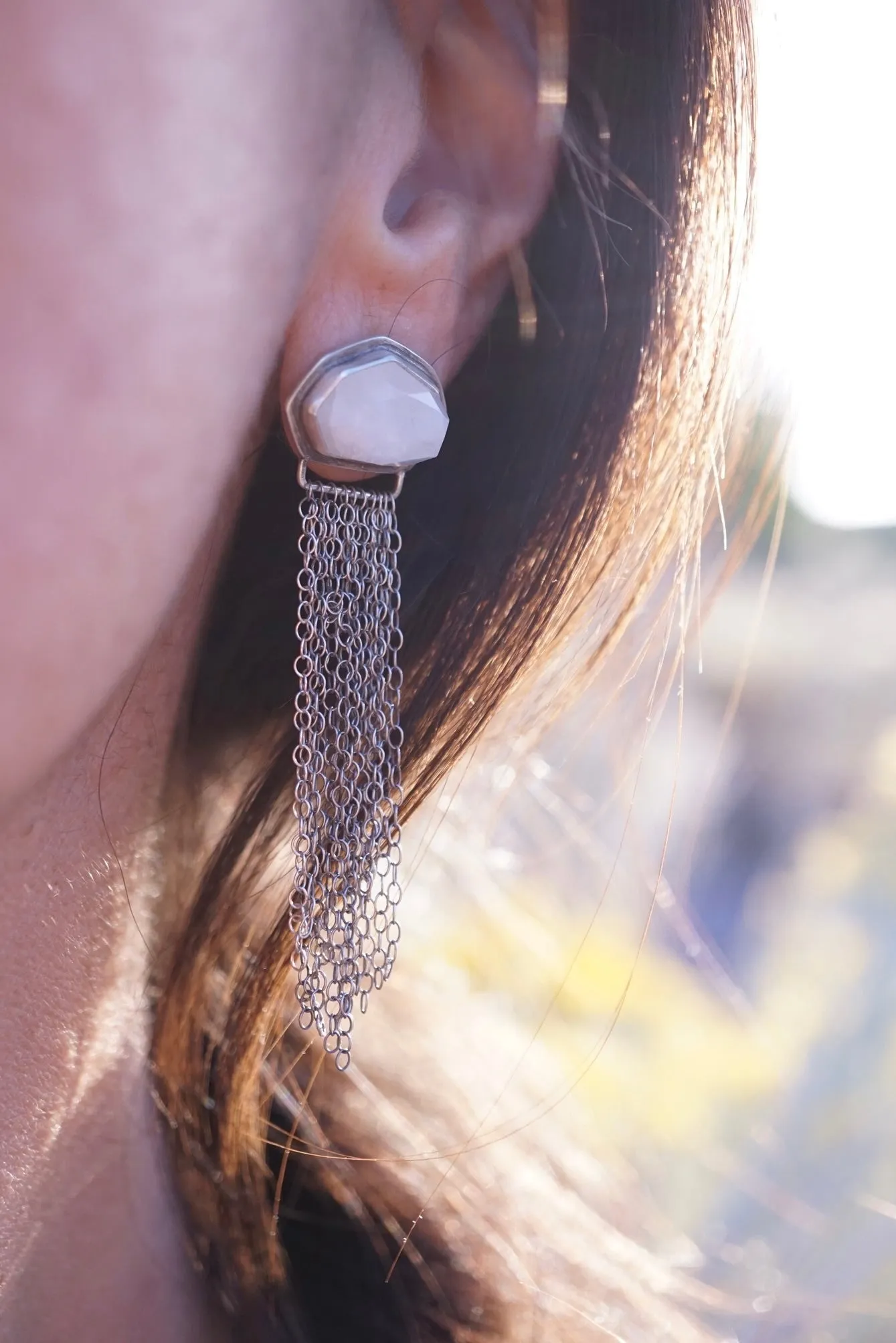 shimmer dangles with faceted moonstone   sterling silver
