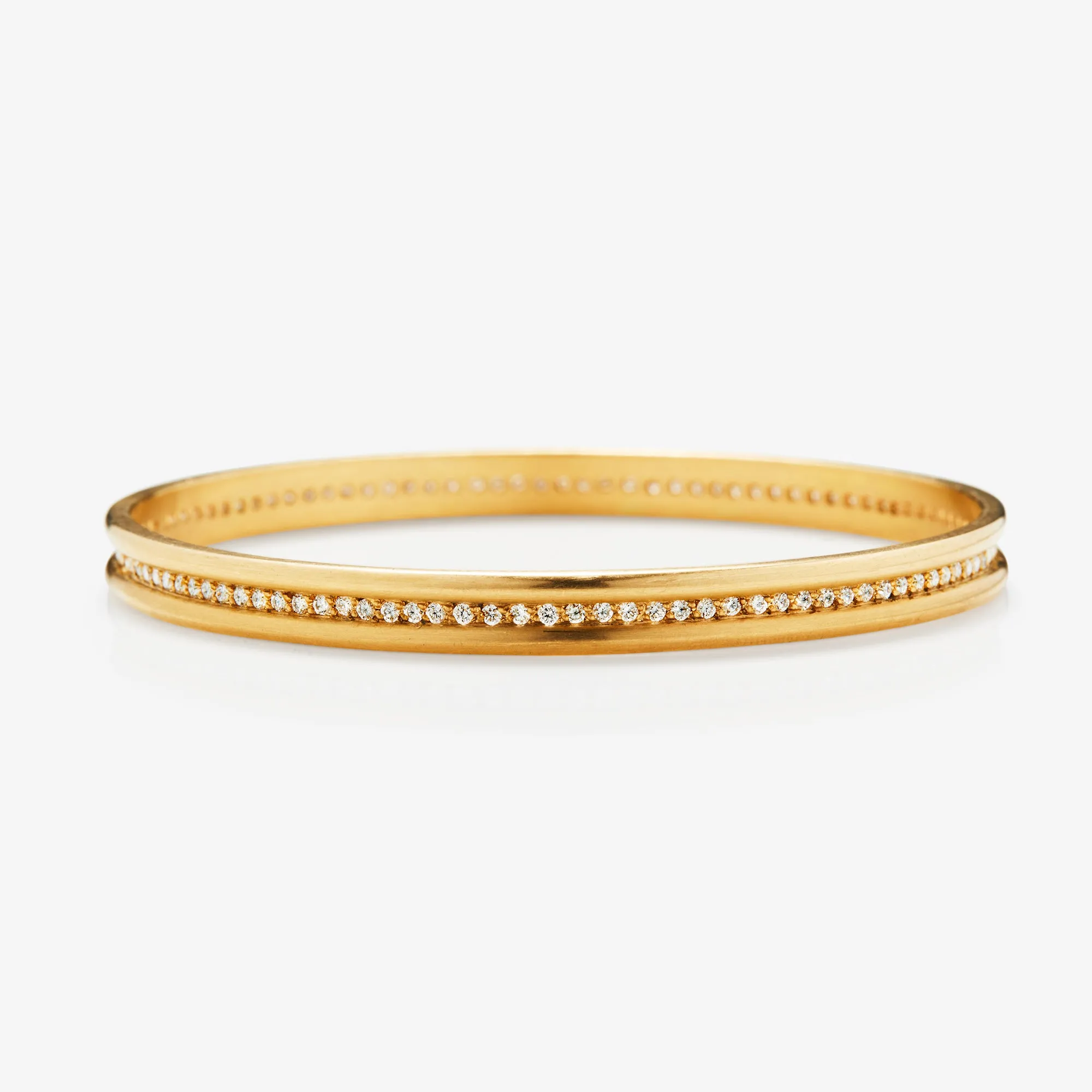 Shimmer Diamond Bangle in 20K Peach Gold