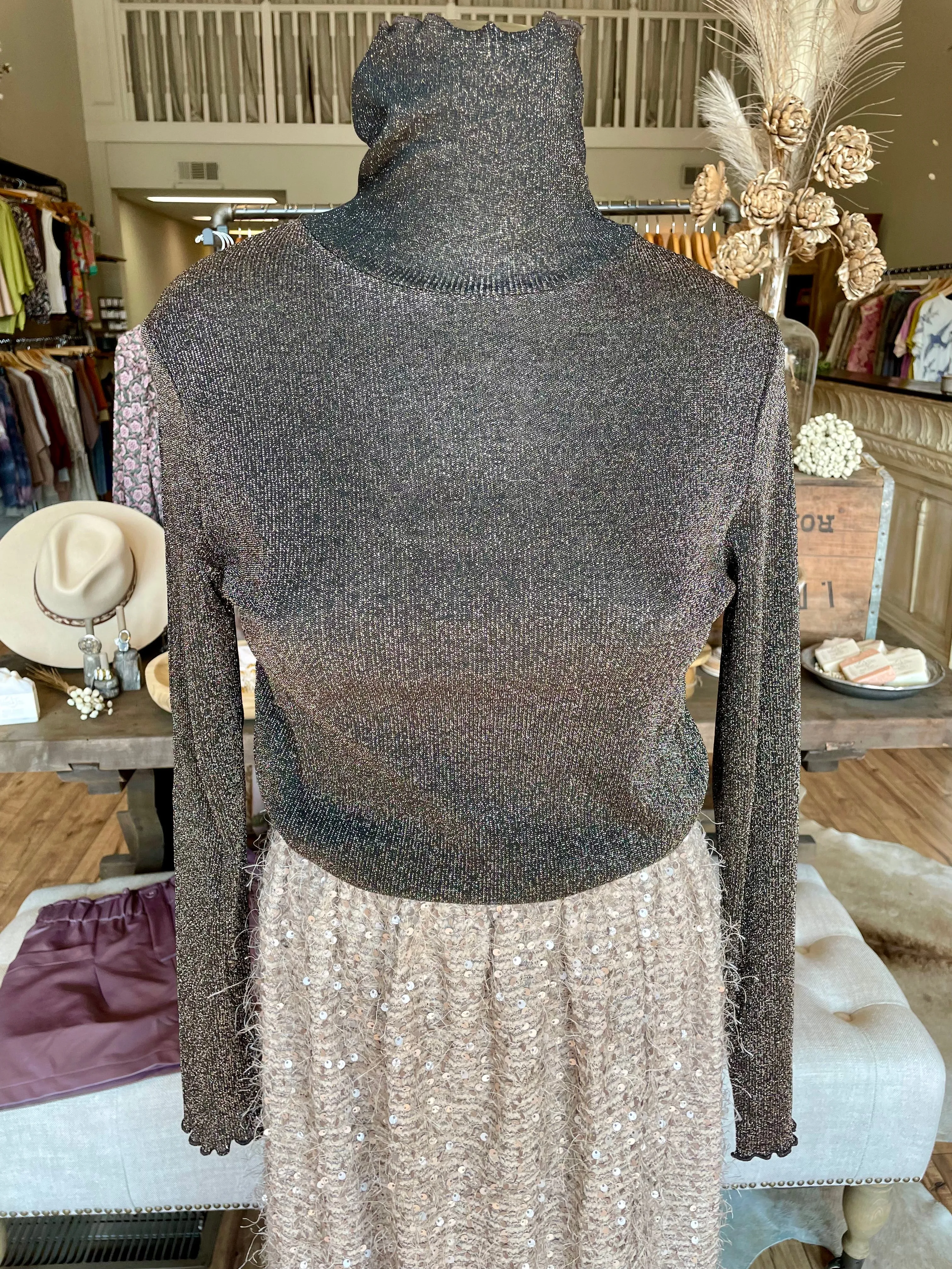 Shimmer Turtleneck