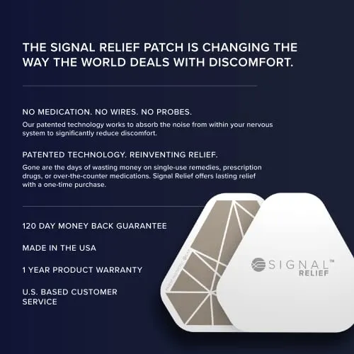 SIGNAL RELIEF Patch & Adhesive Bundle, Natural Extra Strength Relief for Any Ache or Soreness, Reusable Wellness Patches, Muscle Recovery, Easy Adhesive Application (Aqua, 3.5"   10 Adhesive Patches)