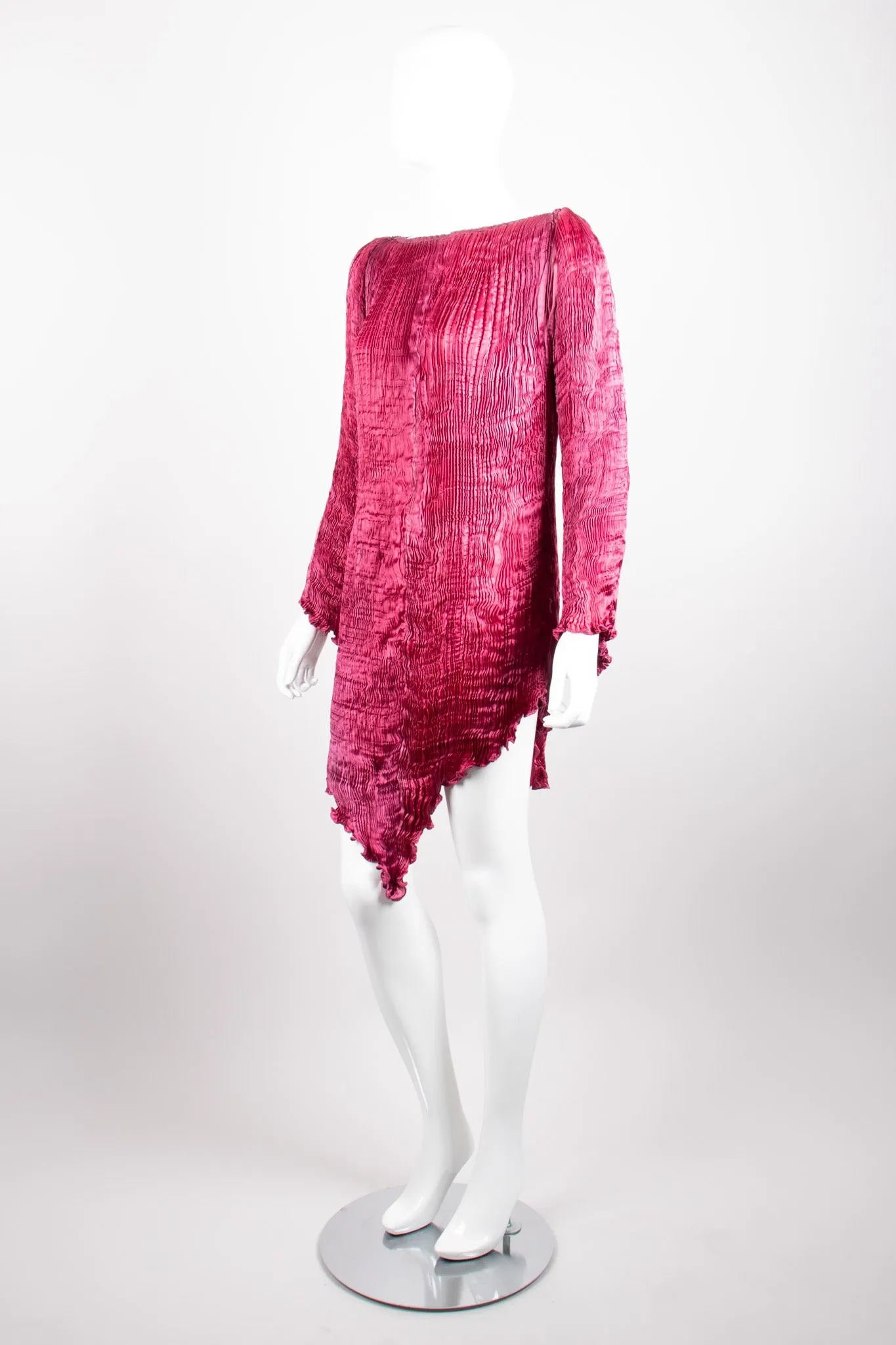 Silk Pleated Top & Skirt Set