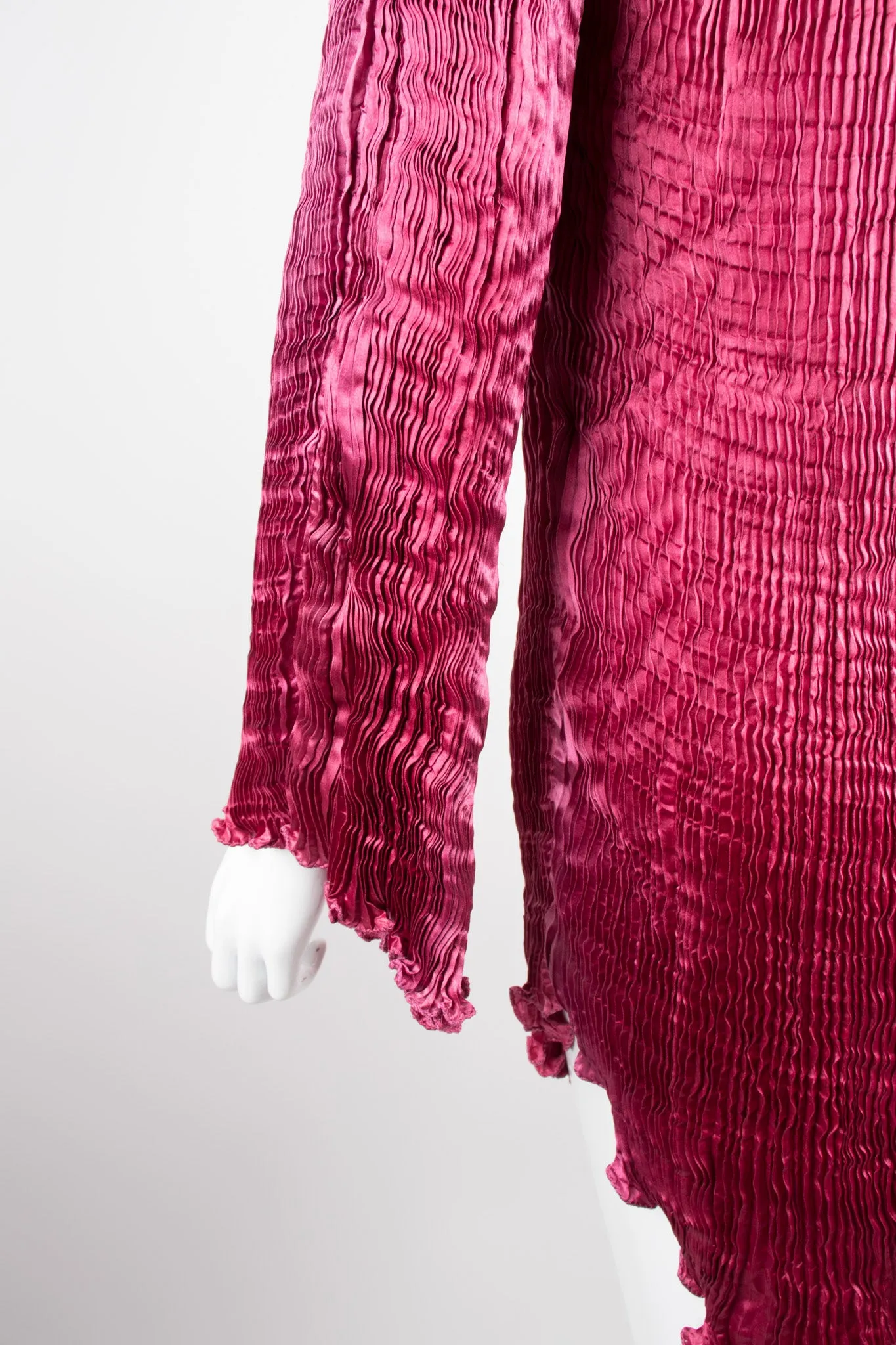 Silk Pleated Top & Skirt Set