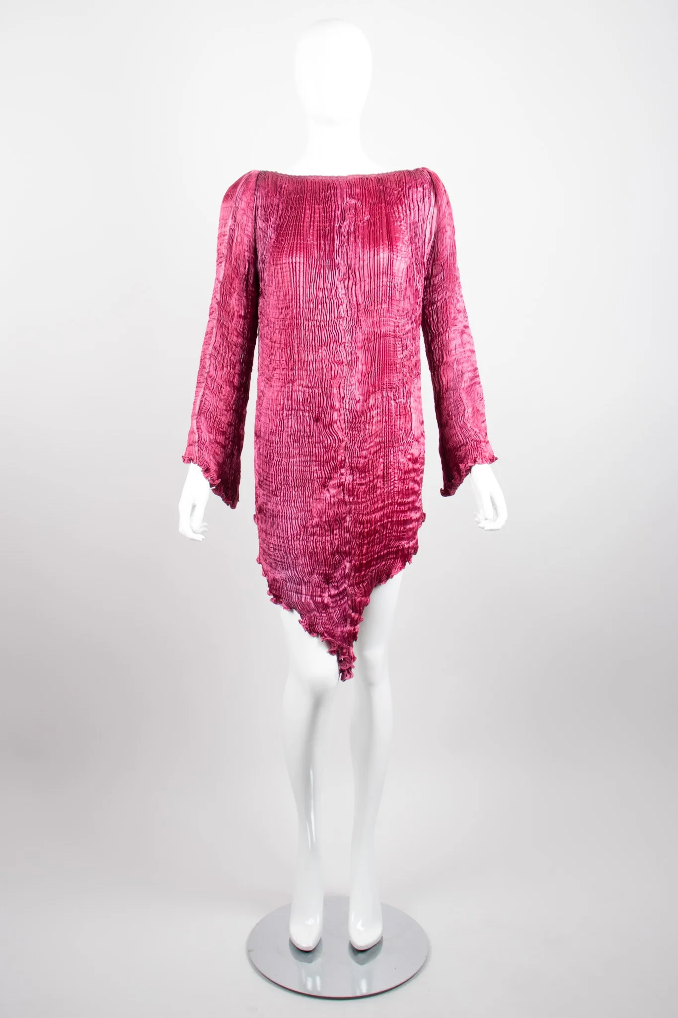 Silk Pleated Top & Skirt Set
