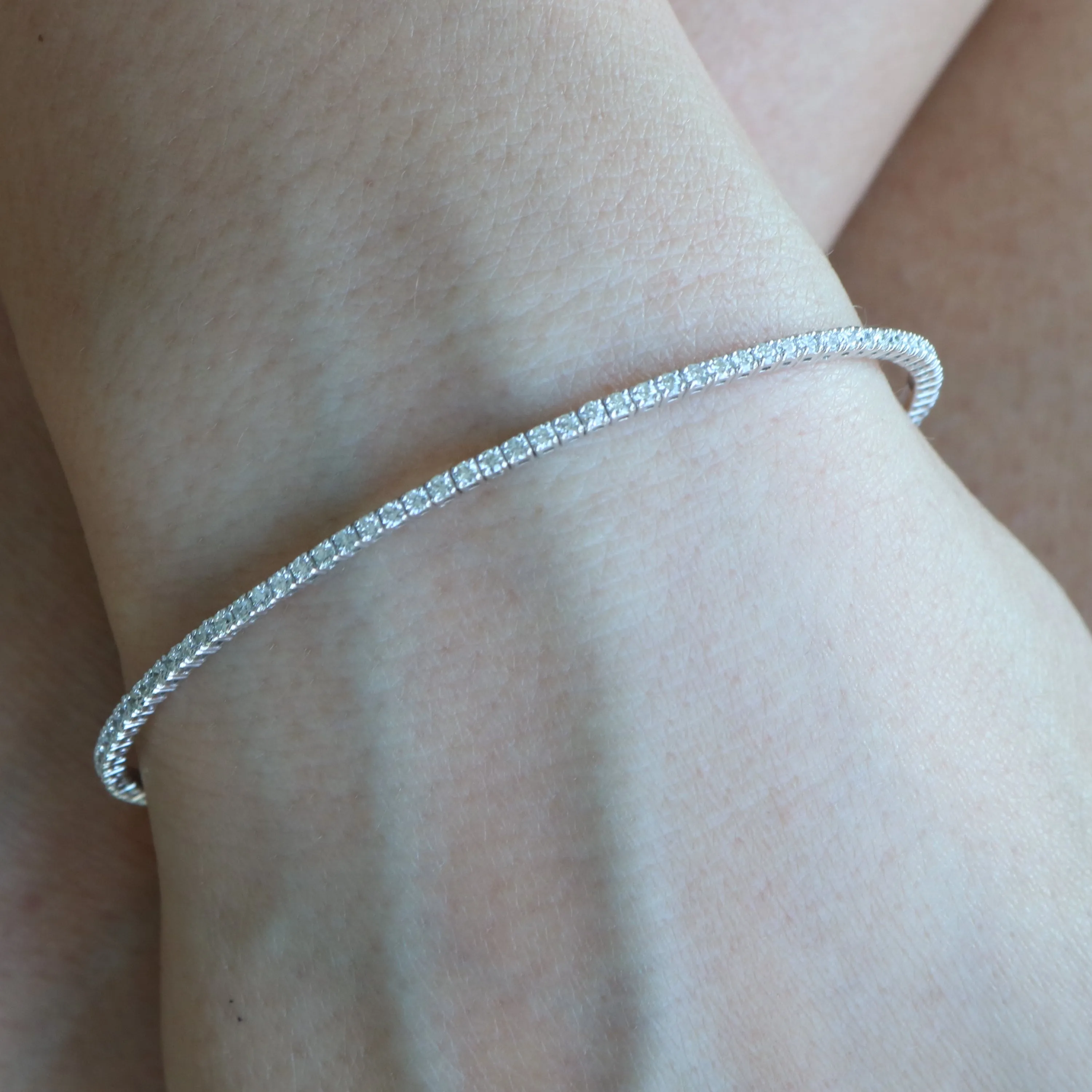 Siroo Diamond Eternity Flex Bangle - 1.5ct