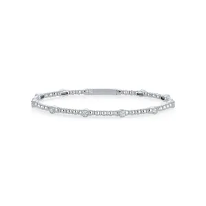 Siroo Petite Diamond Bezel Flex Bangle - 0.50ct