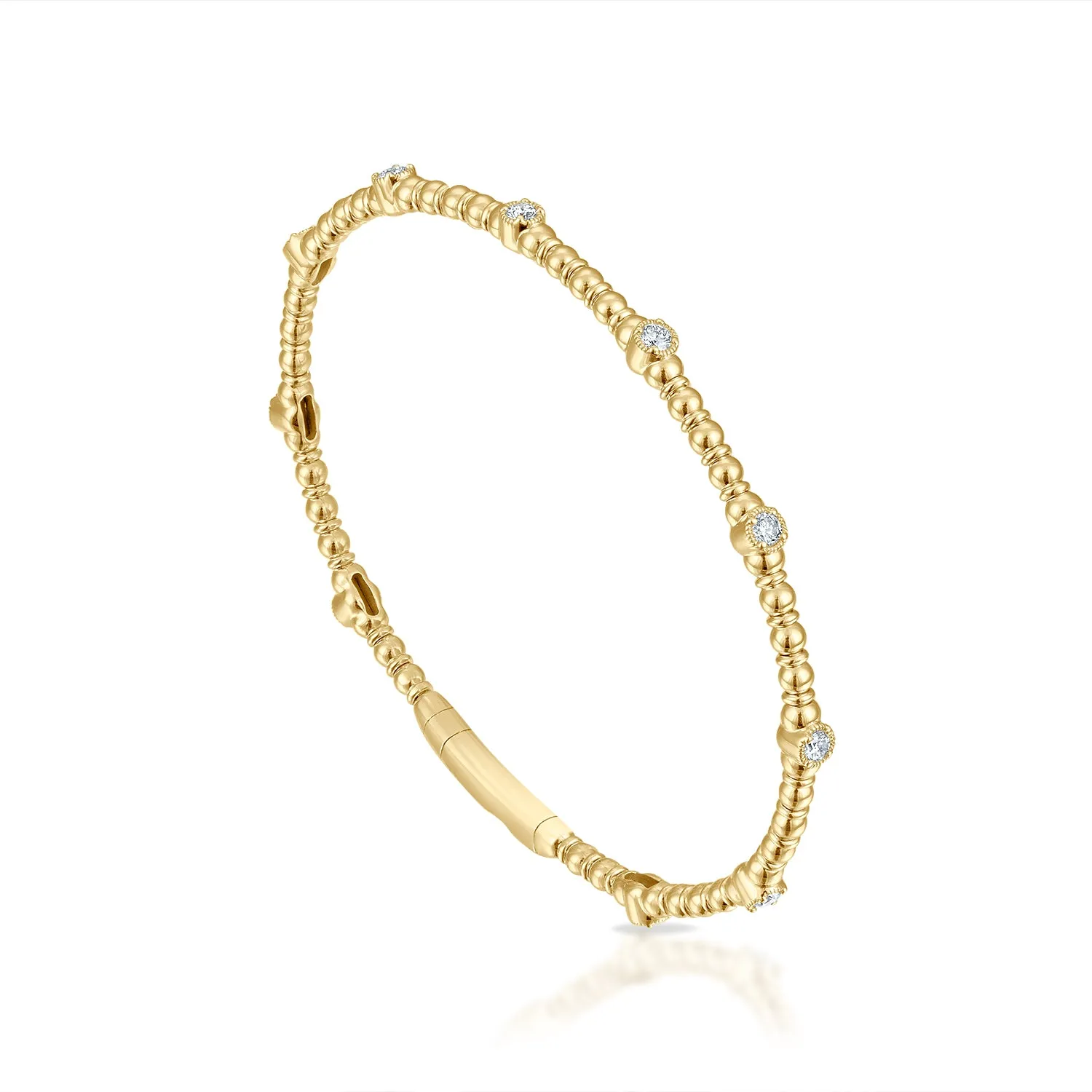 Siroo Petite Diamond Bezel Flex Bangle - 0.50ct