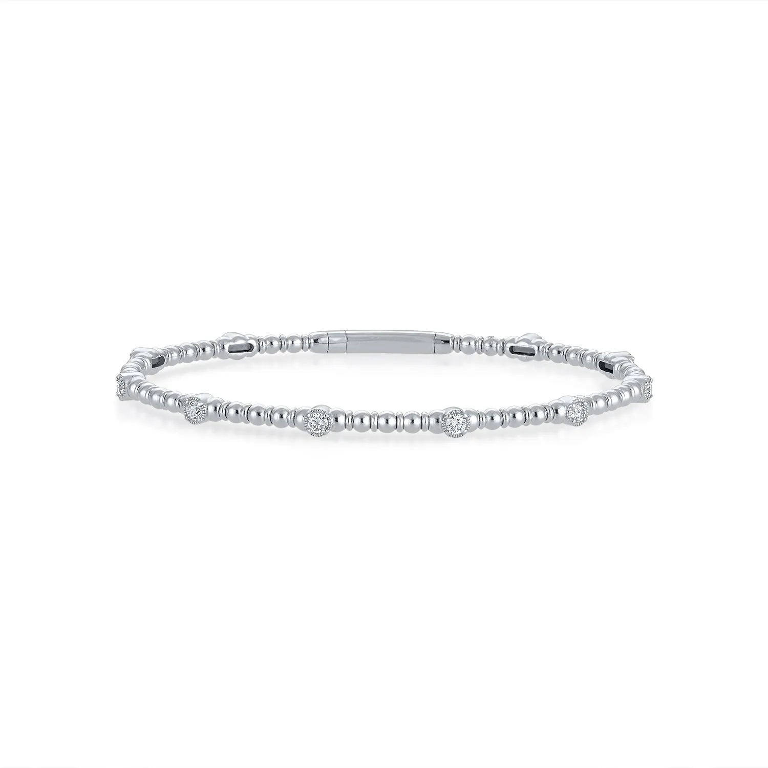 Siroo Petite Diamond Bezel Flex Bangle - 0.50ct