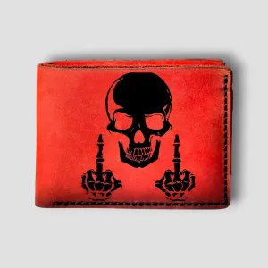 Skeletons Blessing: Handmade Gothic Leather Wallet