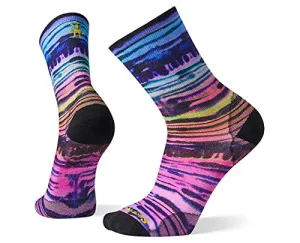 Smartwool Women's PhD Ultra Light Watercolor Stripe Print Crew Socks