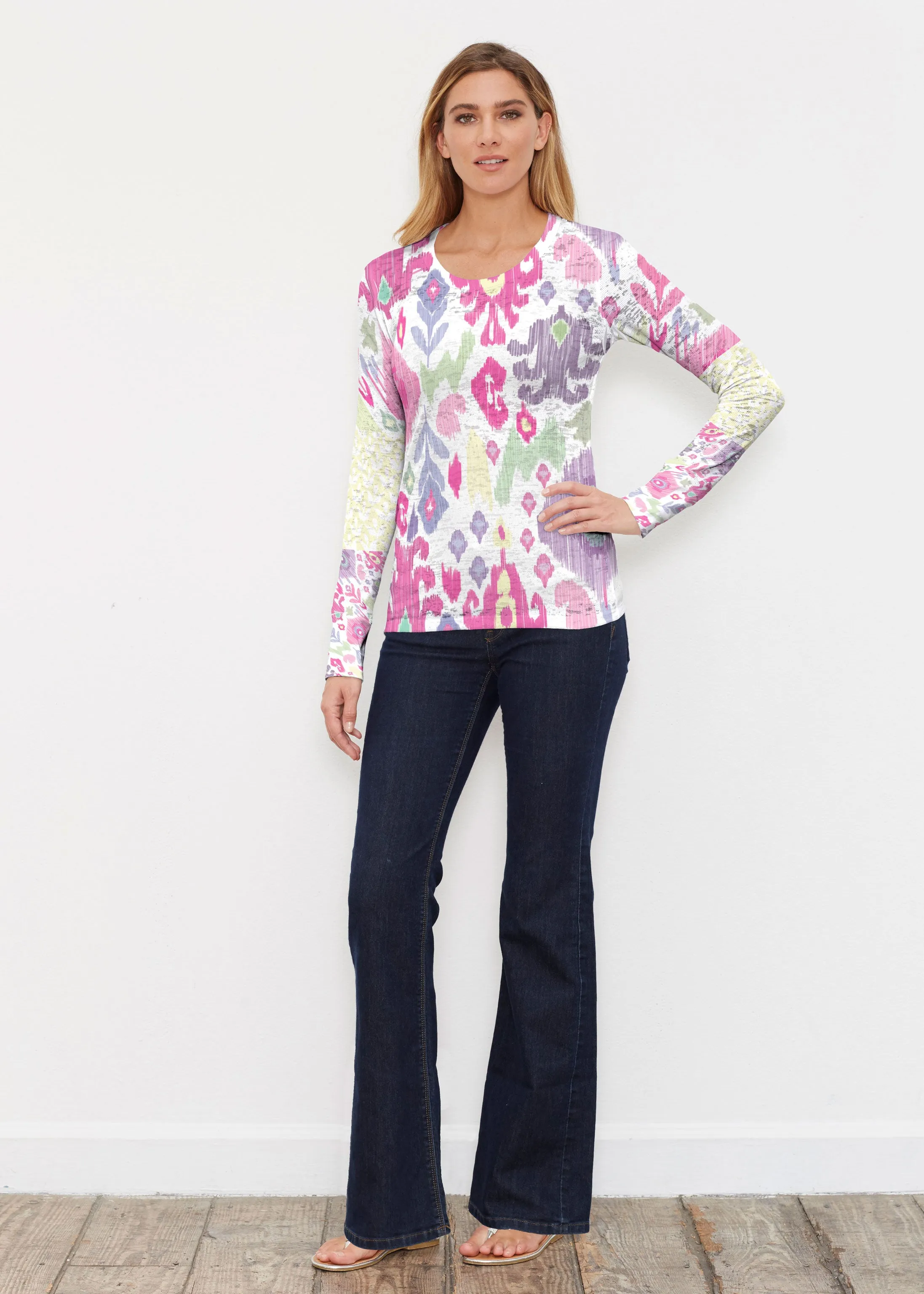 Spring Pastel (8155) ~ Thermal Long Sleeve Crew Shirt