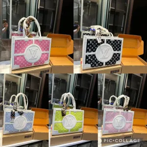 Square Tote Colorful with White