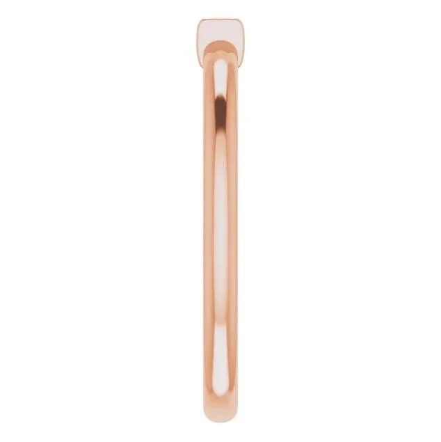 Straight Baguette Gemstone Stackable Ring