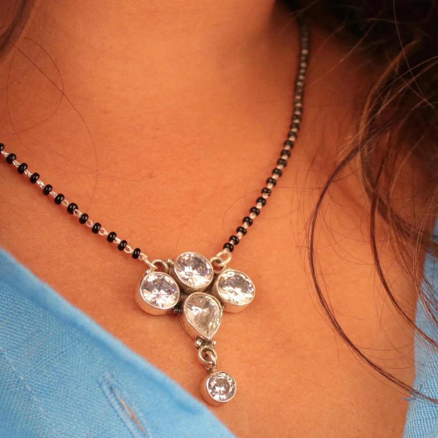 Taaj Silver Mangalsutra By Moha