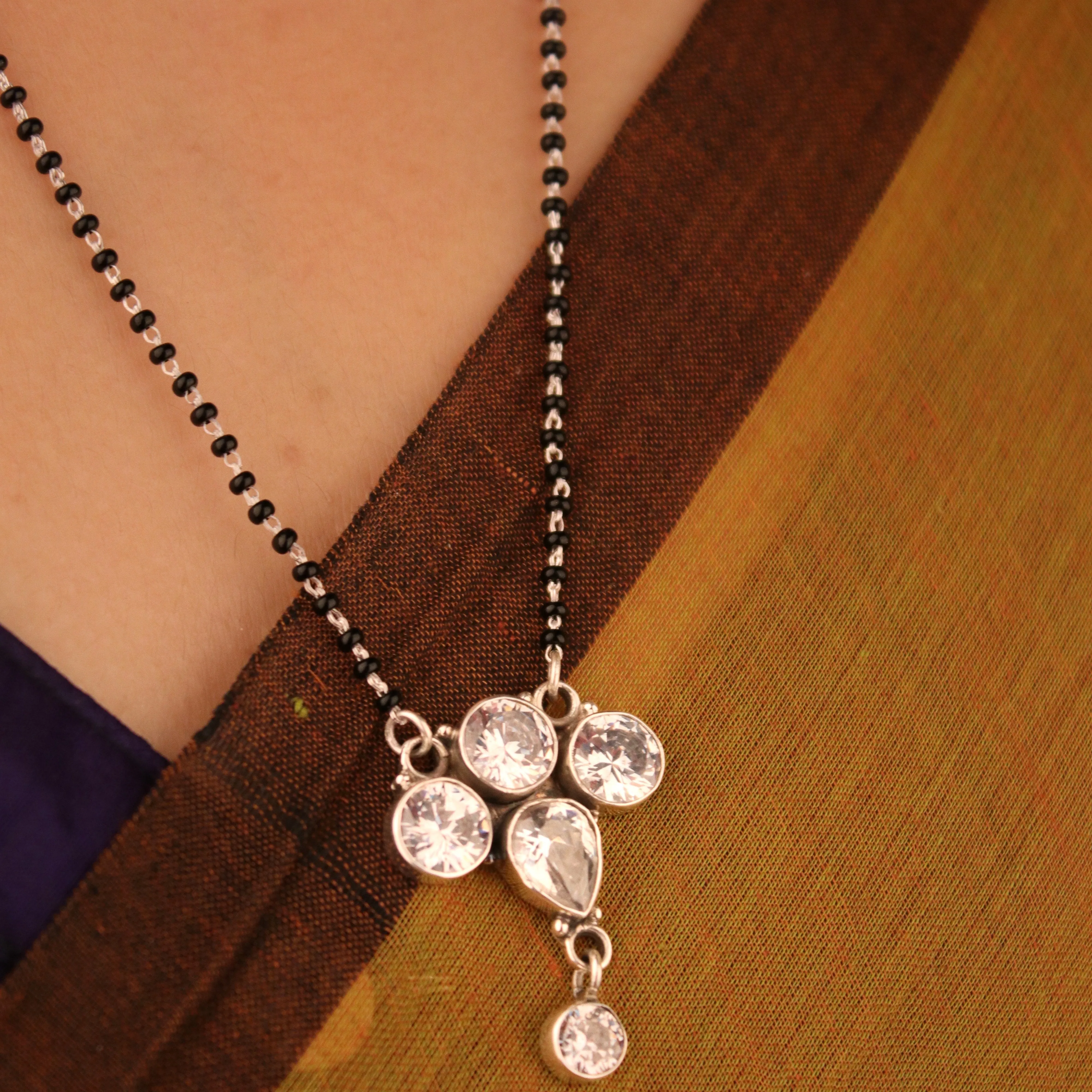 Taaj Silver Mangalsutra By Moha