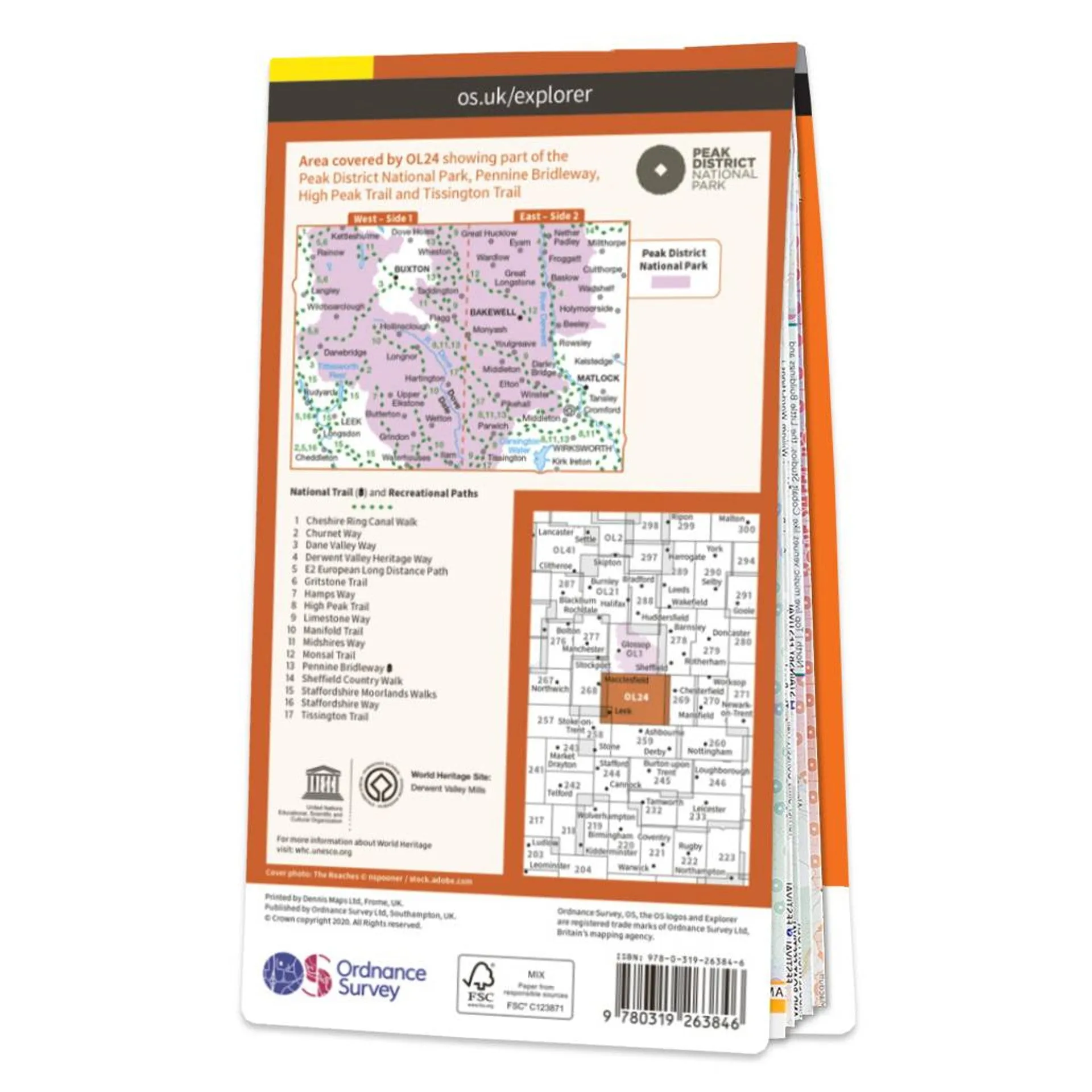 The Peak District - Ordnance Survey Explorer OL24