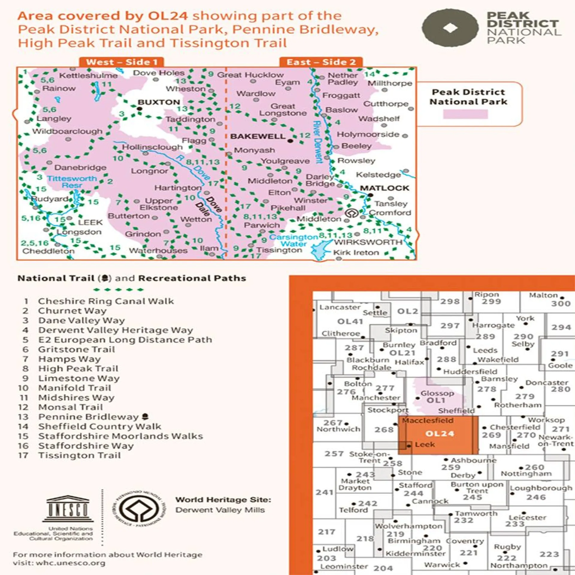 The Peak District - Ordnance Survey Explorer OL24