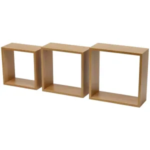 Triple Cube 30/27/24cm Oak