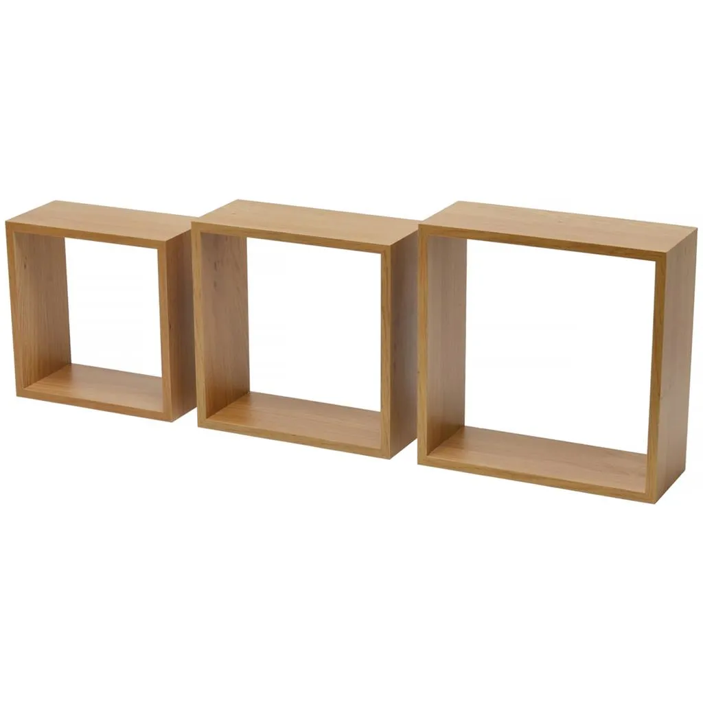 Triple Cube 30/27/24cm Oak