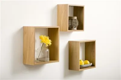 Triple Cube 30/27/24cm Oak