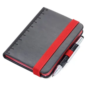 TROIKA Notepad A7 and Multitasking Ballpoint Pen LILIPAD LILIPUT Black/Red