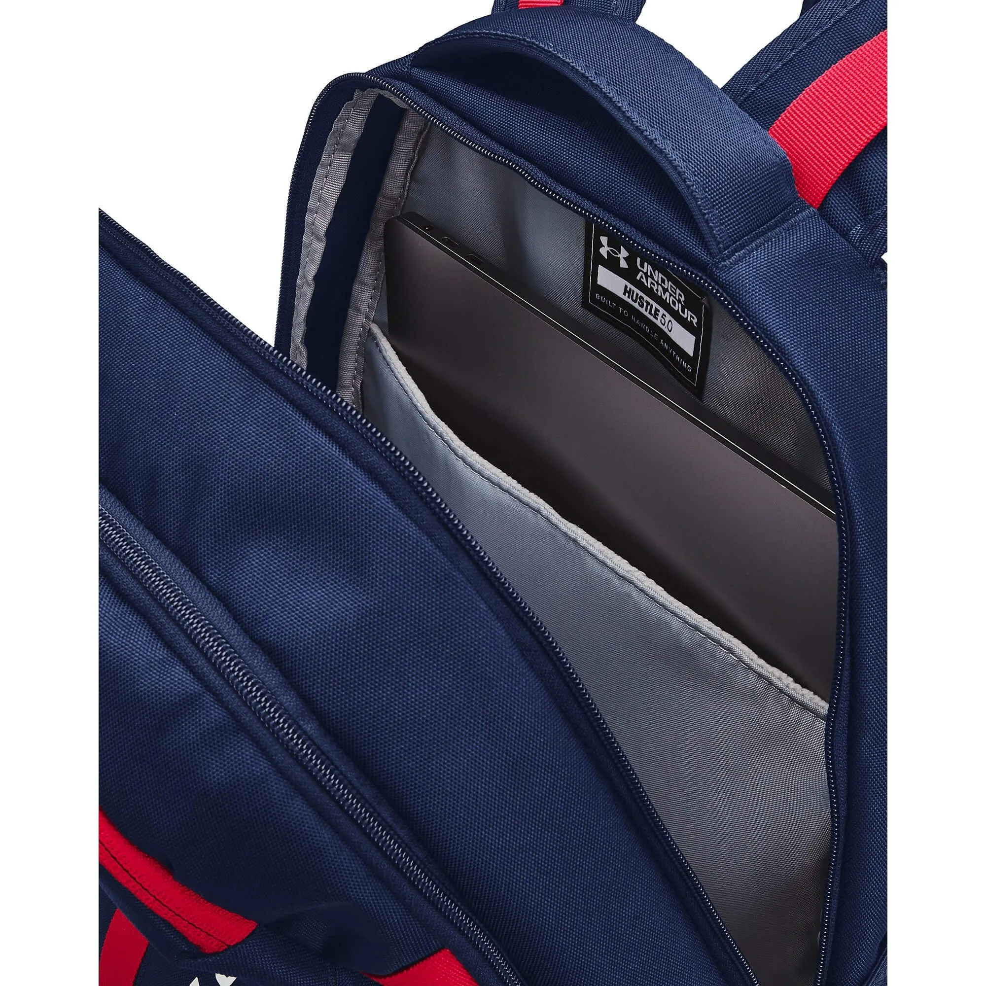 Under Armour UA Hustle 5.0 Backpack Academy/Red/White