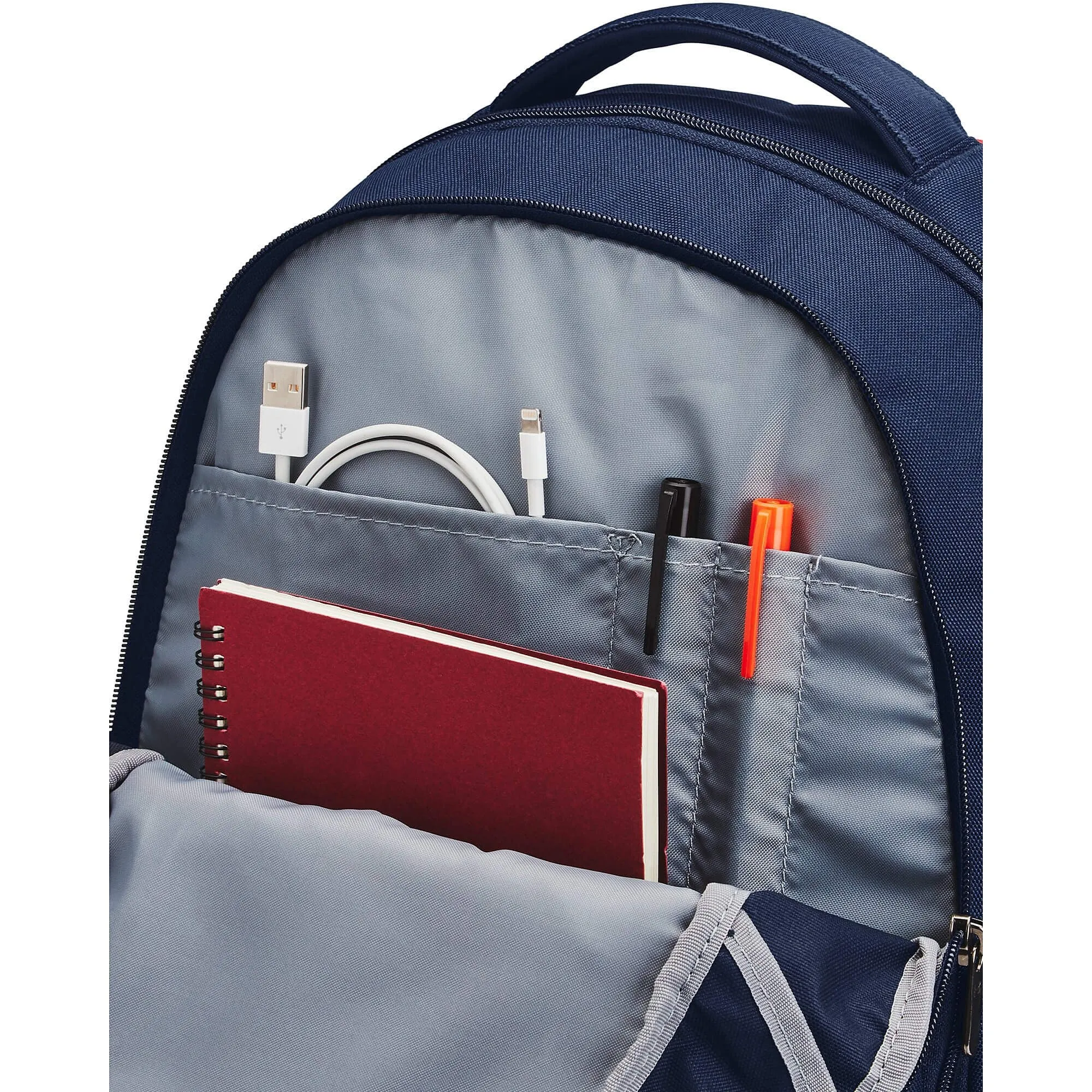 Under Armour UA Hustle 5.0 Backpack Academy/Red/White