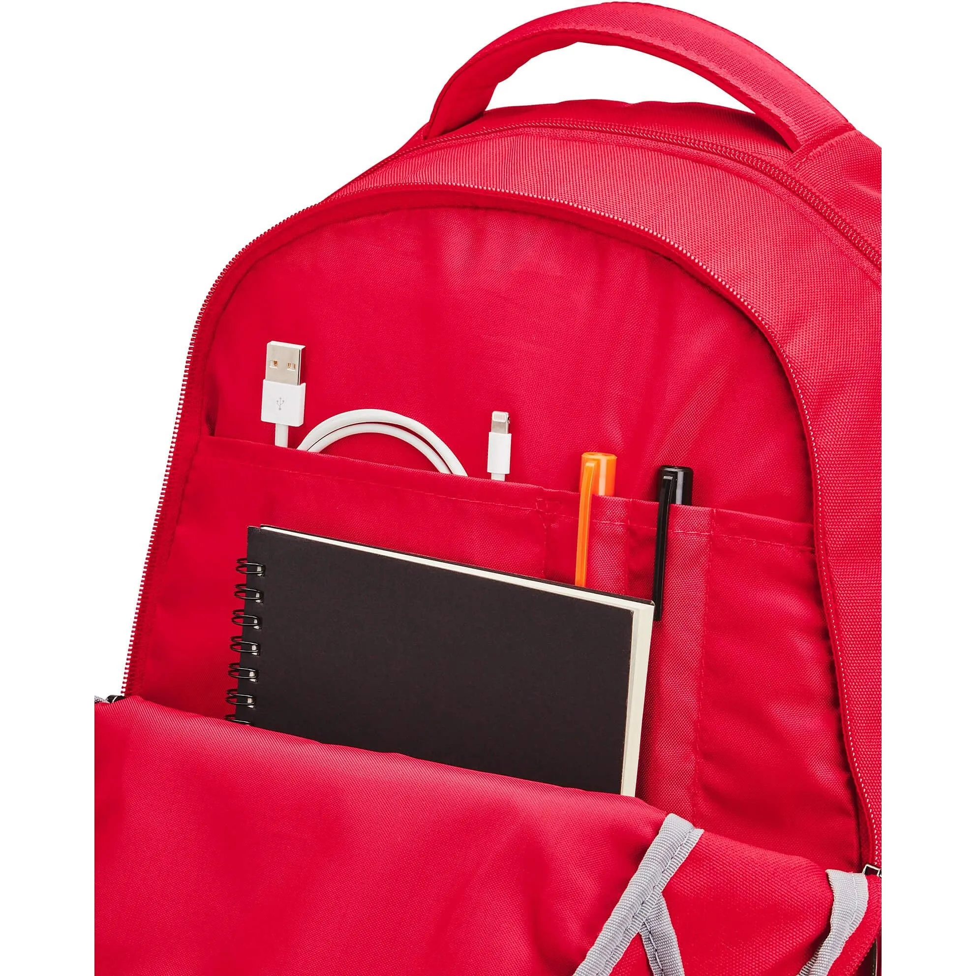 Under Armour UA Hustle 5.0 Backpack Red / Silver