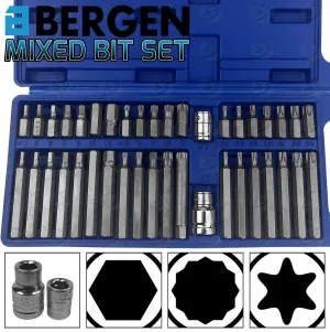 US PRO 40PCS HEX - TORX - SPLINE BIT SOCKETS