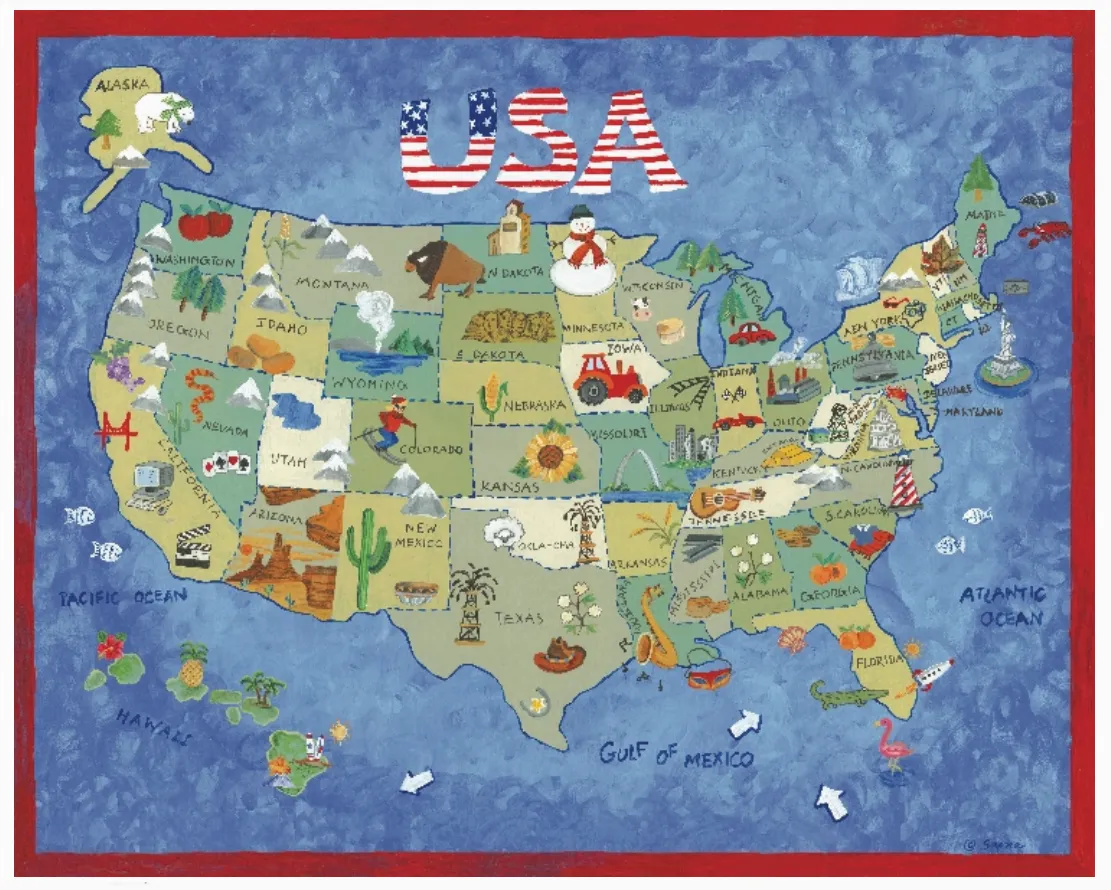 USA Map Puzzle by Sapna - 500 Pieces