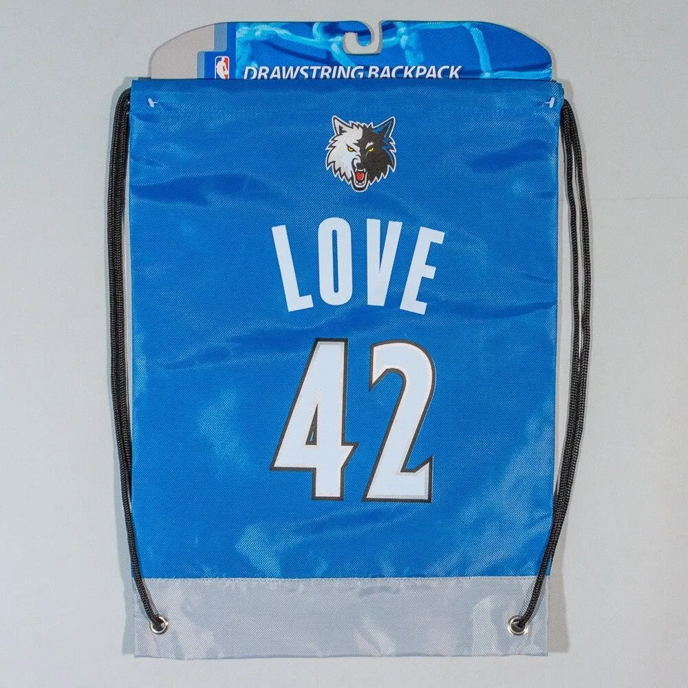 Vak Gymsack NBA Minnesota Timberwolves - Kevin Love Nr. 42 Drawstring Backpack modrý