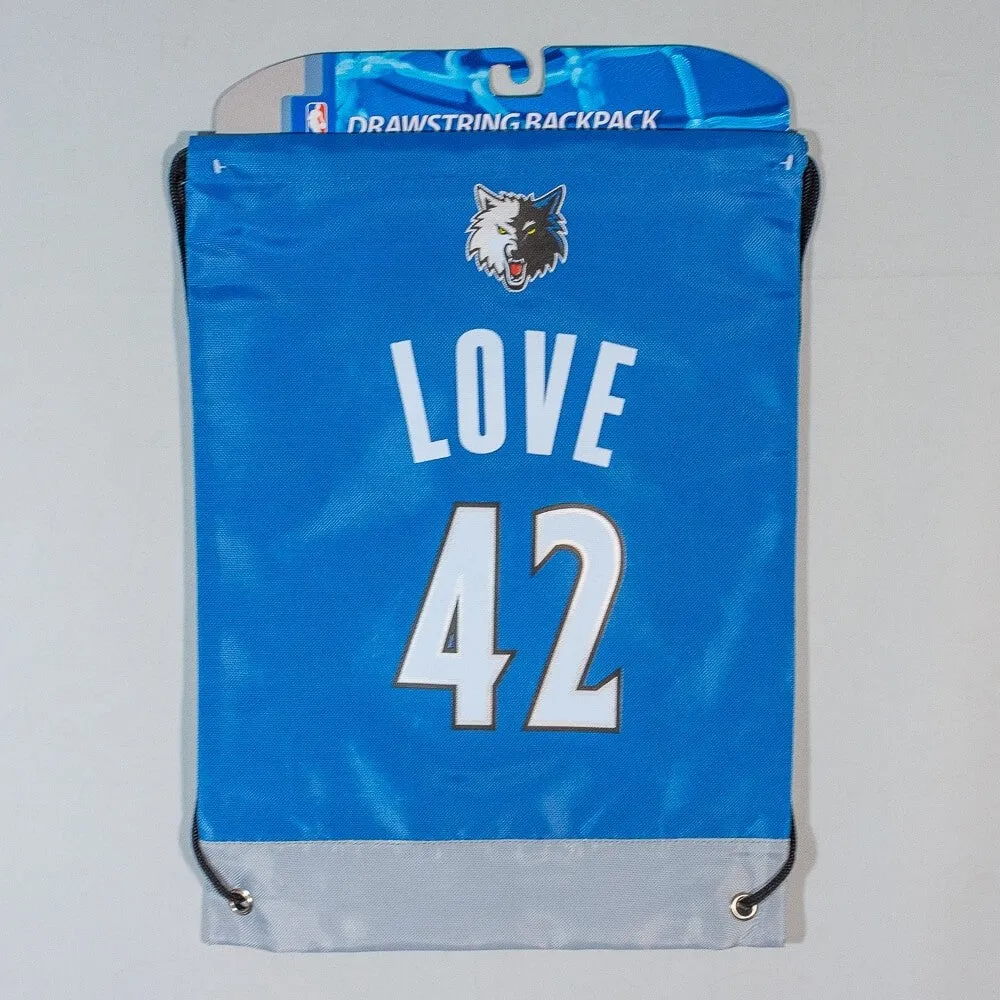 Vak Gymsack NBA Minnesota Timberwolves - Kevin Love Nr. 42 Drawstring Backpack modrý